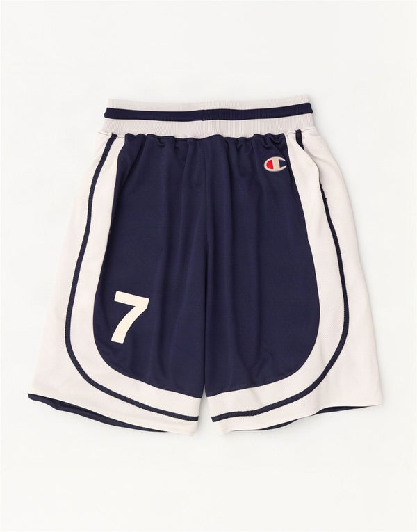Champion Boys Graphic Sport Shorts 15-16 Years 2XL Navy Blue Colourblock