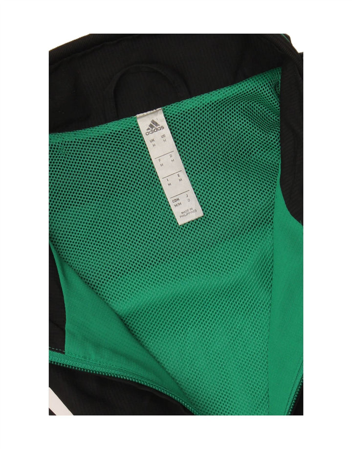 ADIDAS Mens Climalite Tracksuit Top Jacket Medium Green Colourblock