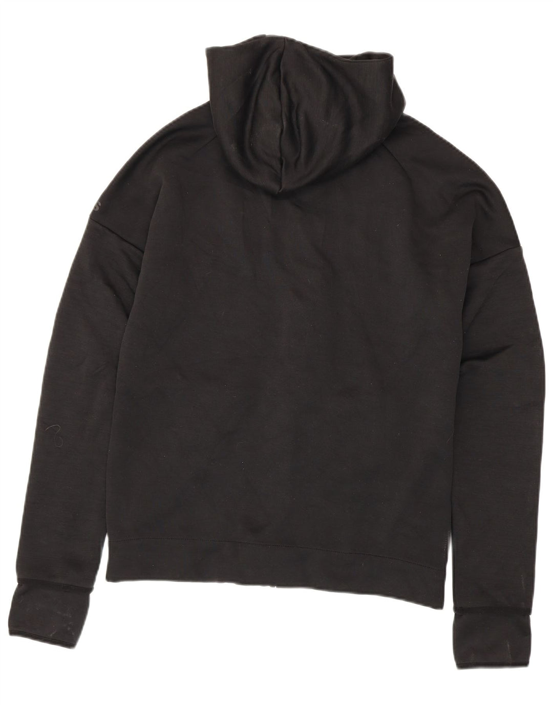 Adidas Mens Zip Hoodie Sweater Medium Black Flecked Polyester
