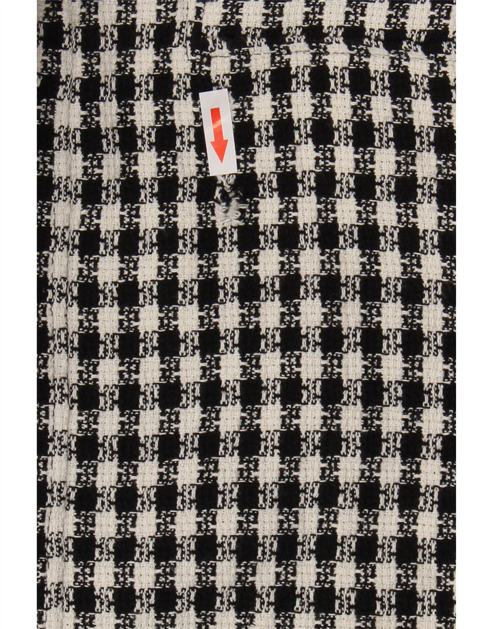 Zara Womens Mini Skirt Small W26 Black Check Cotton