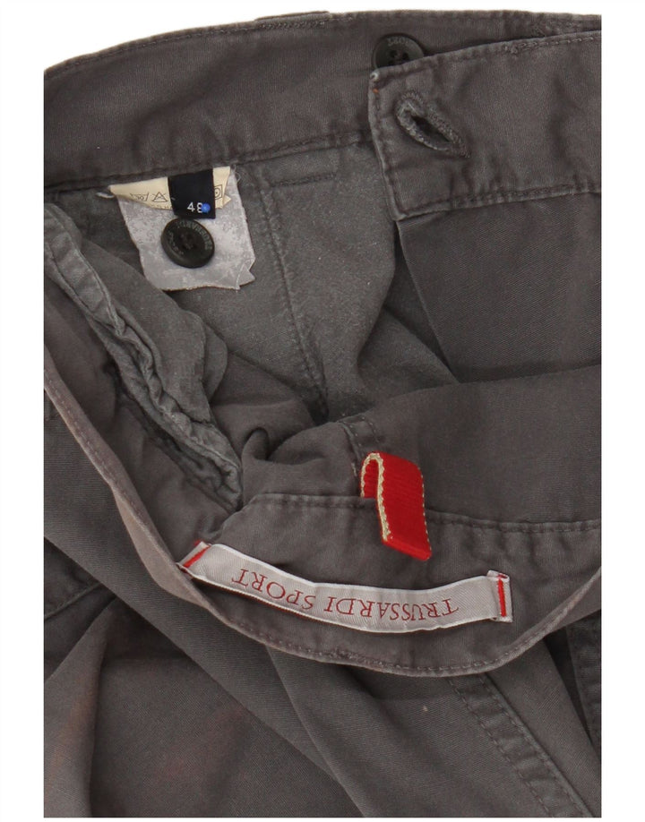 Trussardi Mens Straight Cargo Trousers IT 48 Medium W32 L32 Grey