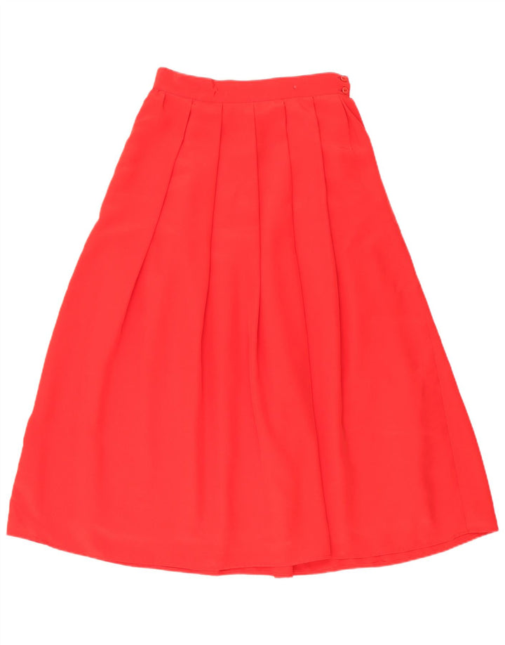 Libra Womens High Waist Pleated Skirt Medium W24 Red