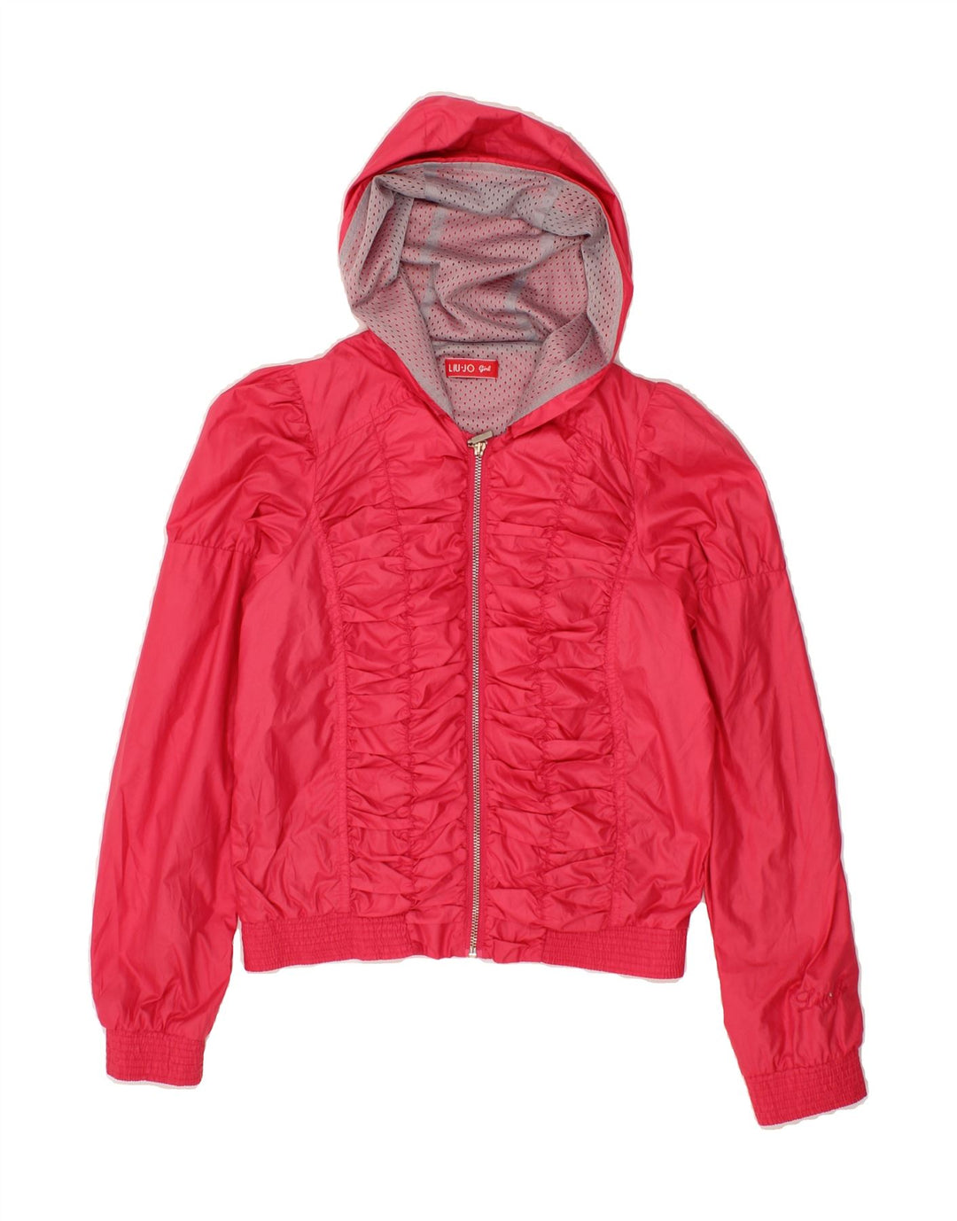 LIU JO Girls Hooded Bomber Jacket 13-14 Years Pink Polyester Vintage Liu Jo and Second-Hand Liu Jo from Messina Hembry 