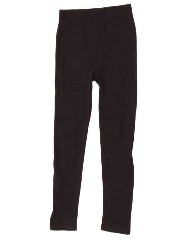 Zara Womens Leggings UK 14 Medium Black