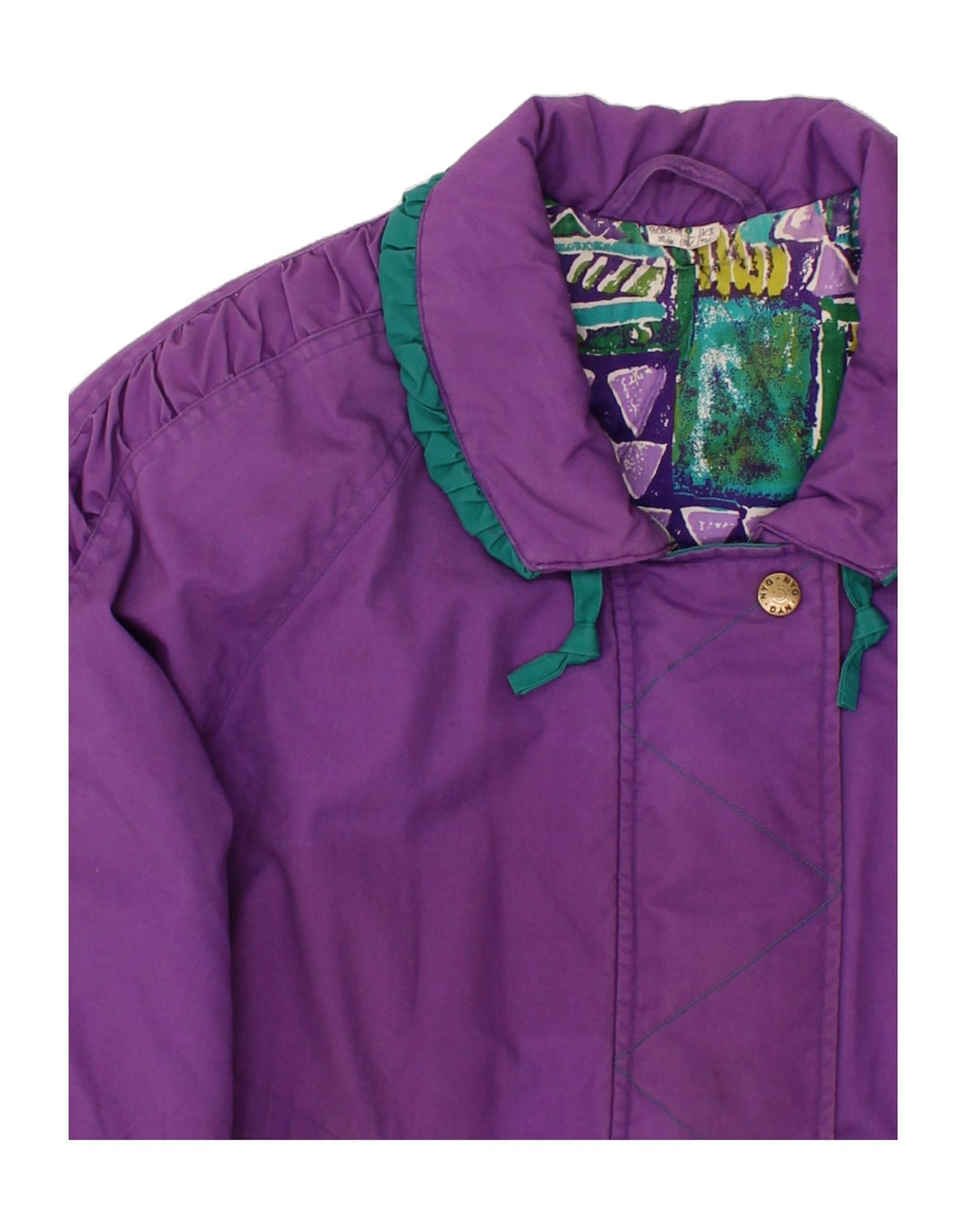 VINTAGE Womens Windbreaker Coat IT 40/42 Medium Purple Vintage Vintage and Second-Hand Vintage from Messina Hembry 