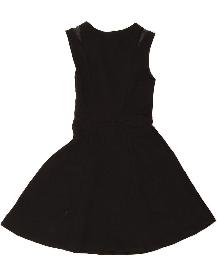 MOSSIMO Womens Sleeveless A-Line Dress UK 10 Small Black Polyester Vintage Mossimo and Second-Hand Mossimo from Messina Hembry 