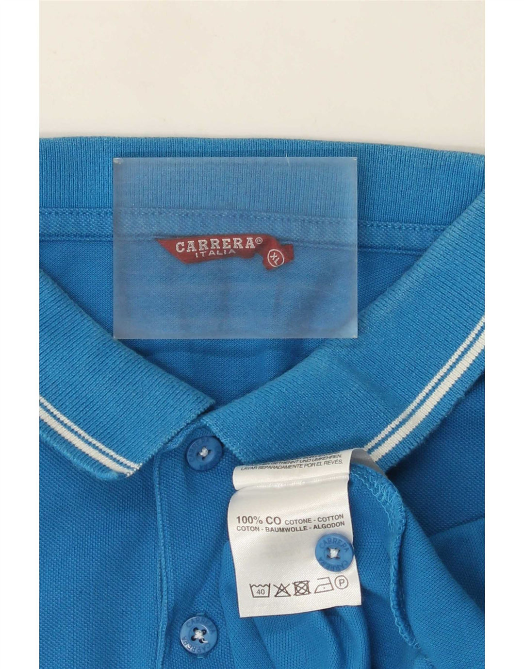 Carrera Mens Polo Shirt XL Blue Cotton