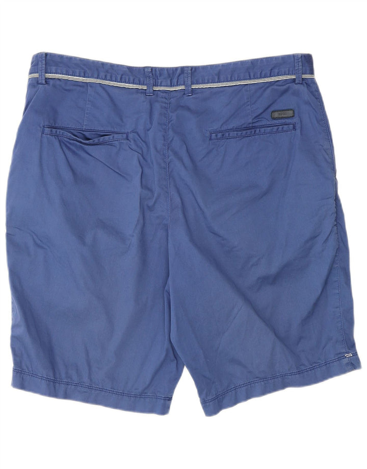 Hugo Boss Mens Chino Shorts IT 50 Large W34  Blue Cotton