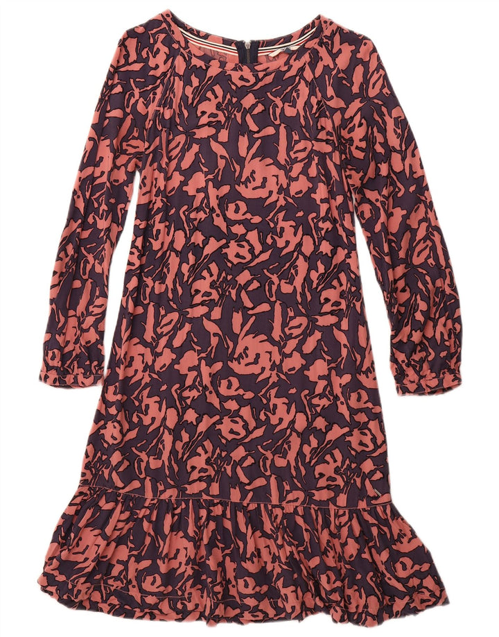 TOMMY HILFIGER Womens Abstract Pattern A-Line Dress UK 8 Small Pink