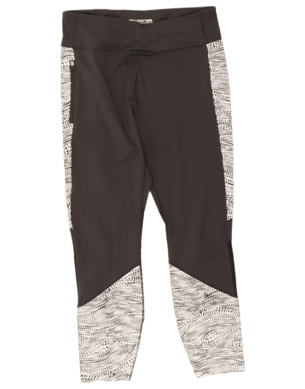 Mountain Warehouse Womens Capri Leggings UK 14 Medium Black Colourblock