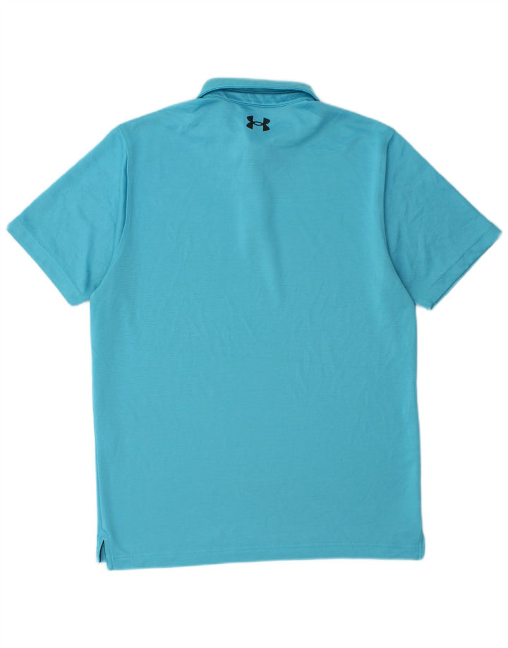 UNDER ARMOUR Mens Loose Fit Polo Shirt Medium Blue Polyester