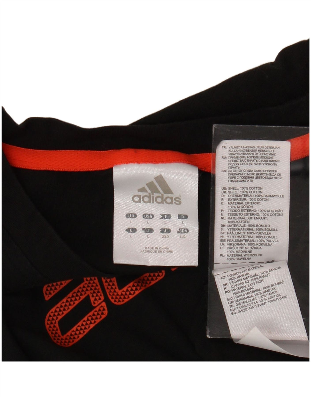 ADIDAS Mens Graphic T-Shirt Top Large Black Cotton
