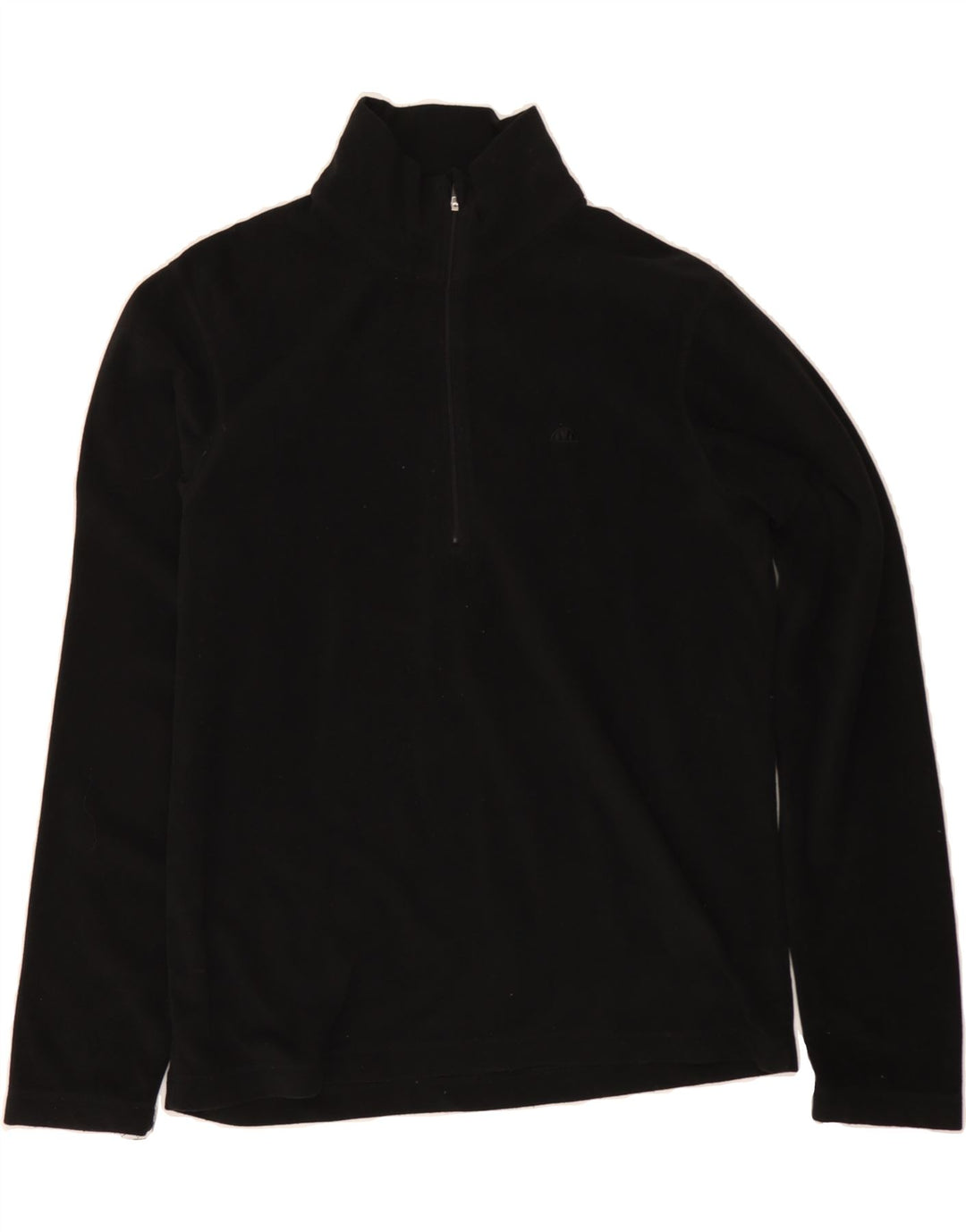 ELLESSE Mens Zip Neck Fleece Jumper Medium Black Polyester Vintage Ellesse and Second-Hand Ellesse from Messina Hembry 