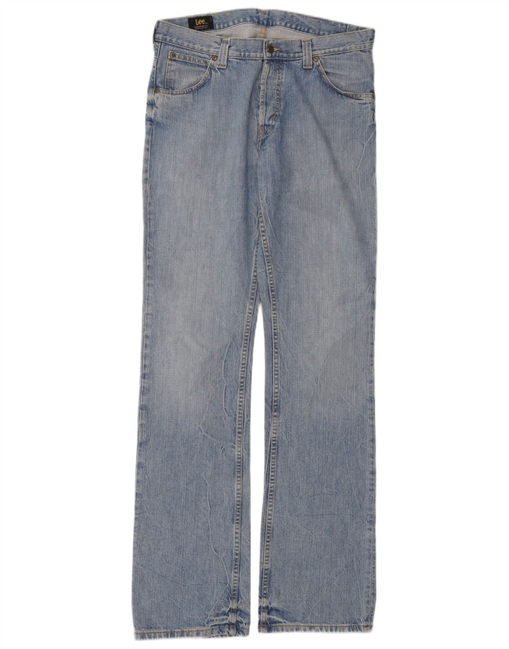 Lee Mens Straight Jeans W33 L36 Blue Cotton