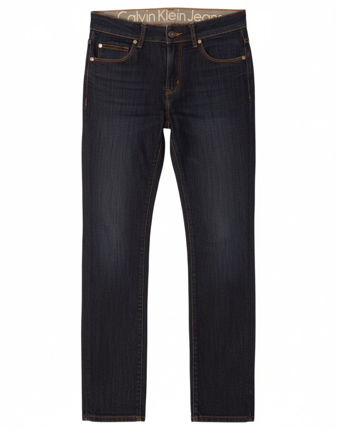 Calvin Klein Womens Slim Jeans W30 L33 Navy Blue