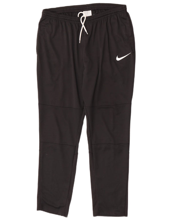 Nike Mens Dri Fit Tracksuit Trousers XL Black Polyester