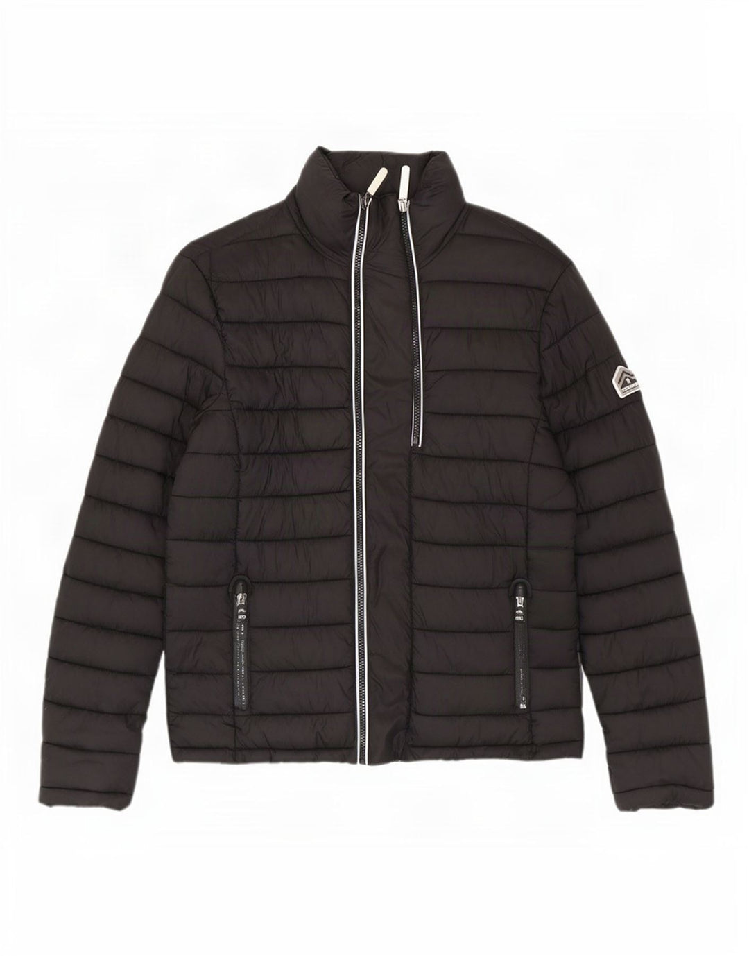 Superdry Mens Padded Jacket UK 38 Medium Black Nylon