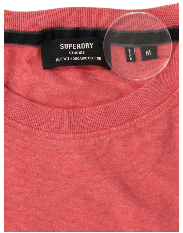SUPERDRY Mens T-Shirt Top Medium Pink