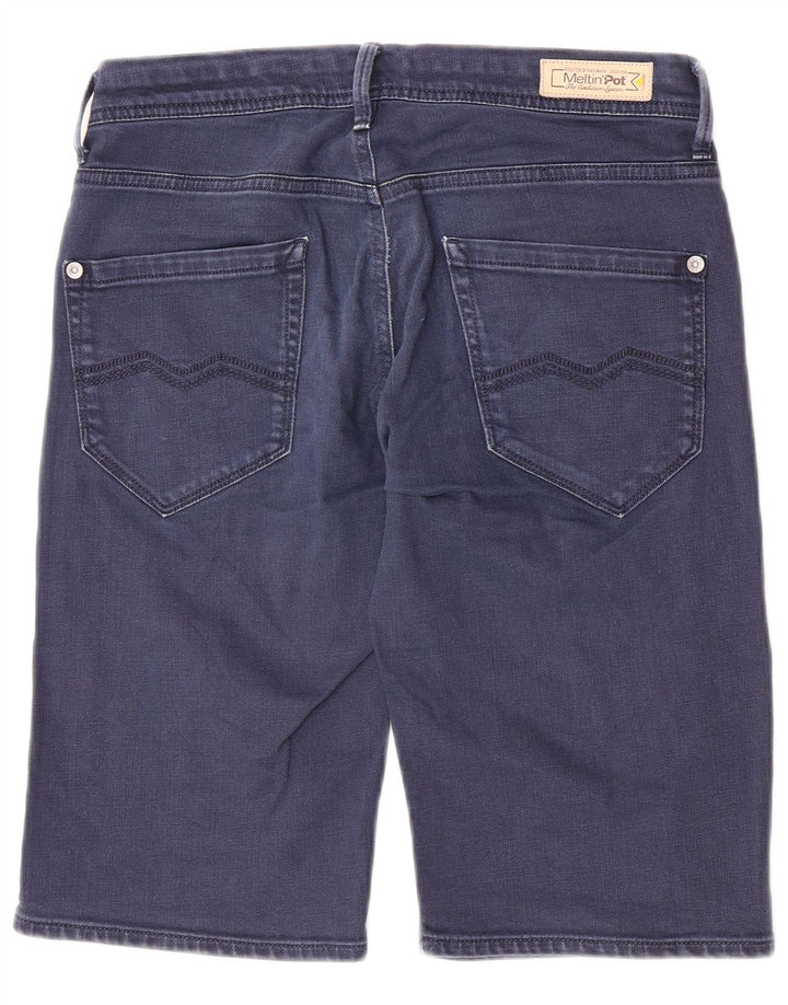 Meltin' Pot Mens Denim Shorts W31 Medium Navy Blue Cotton