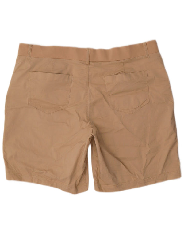 Lee Womens Riders Mid Rise Bermuda Shorts US 20 3XL W40  Beige Cotton