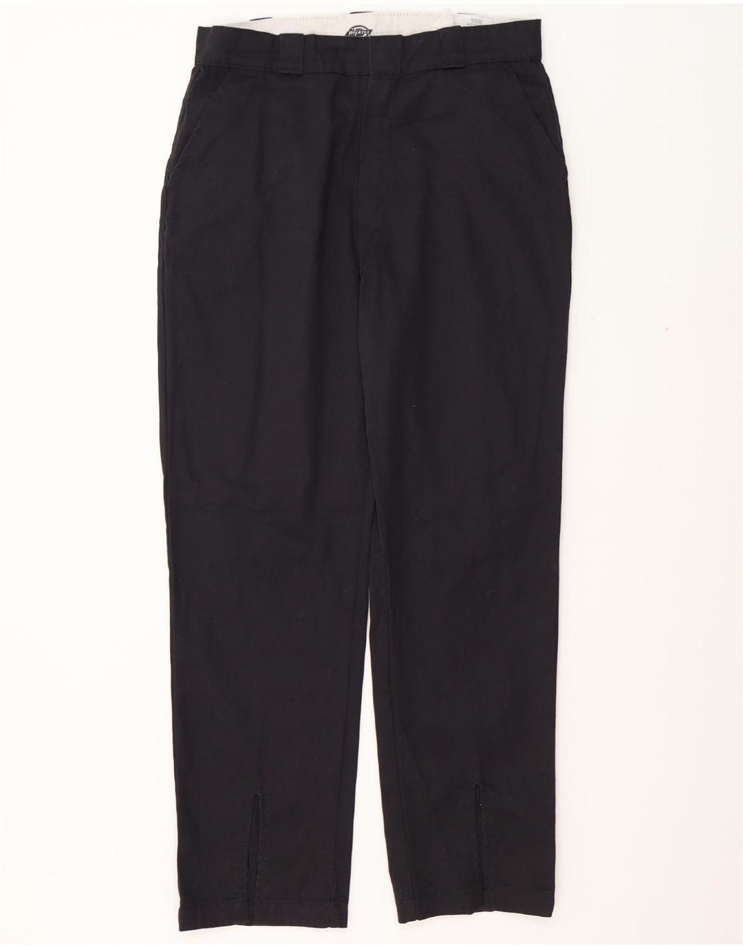 DICKIES Mens Straight Chino Trousers W34 L31  Black Polyester