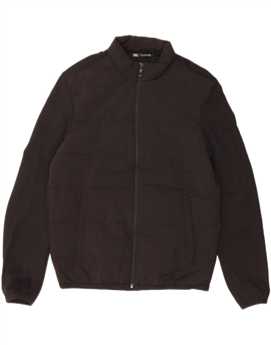 ZARA Mens Padded Jacket UK 38 Medium Black Polyester