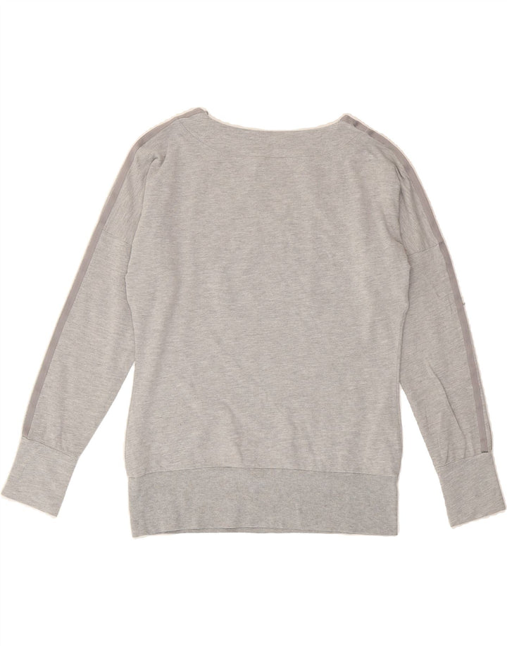 ADIDAS Womens Graphic Sweatshirt Jumper UK 16 Large Grey Vintage Adidas and Second-Hand Adidas from Messina Hembry 