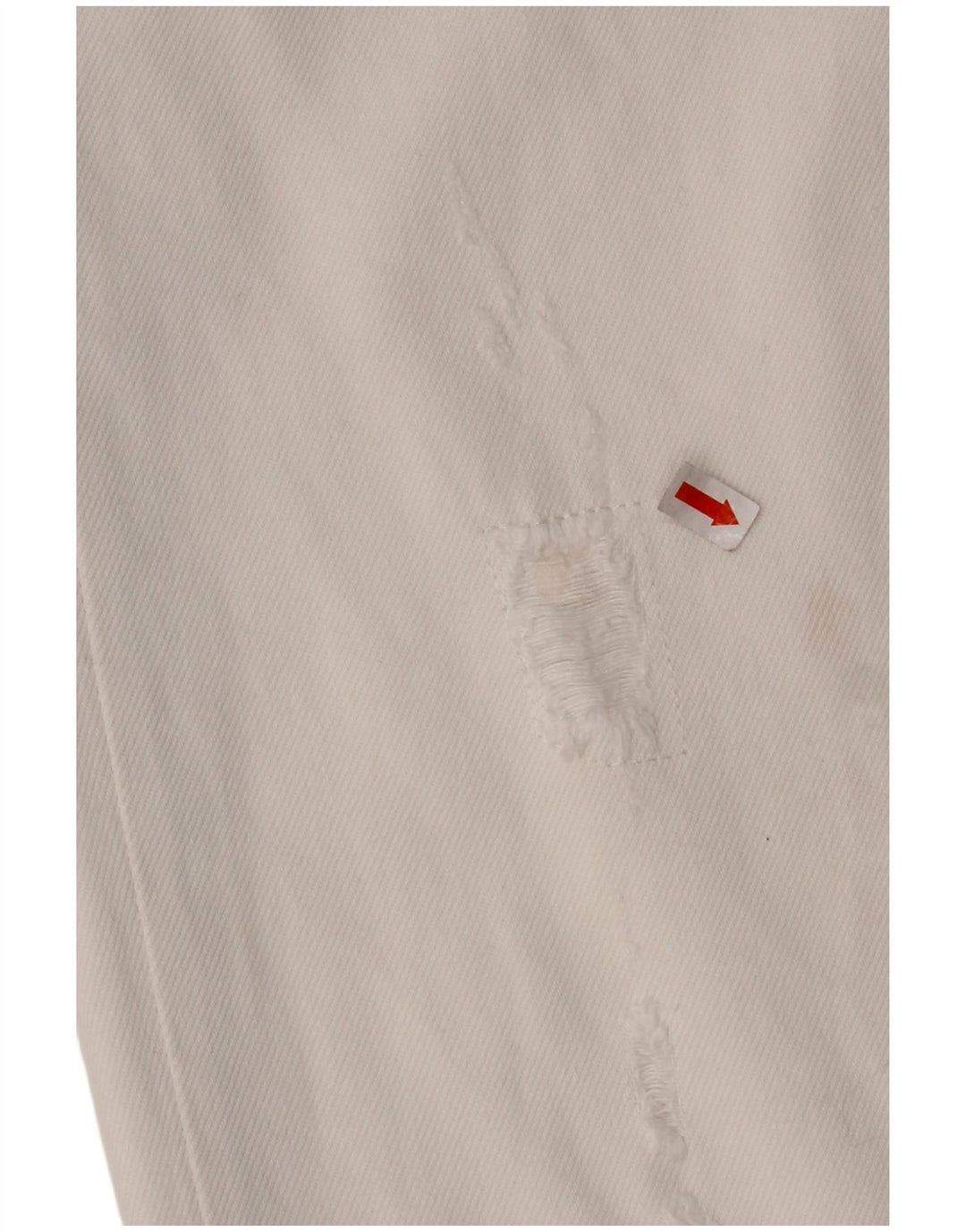 TOMMY HILFIGER Womens Distressed Straight Jeans W29 L28 White Cotton