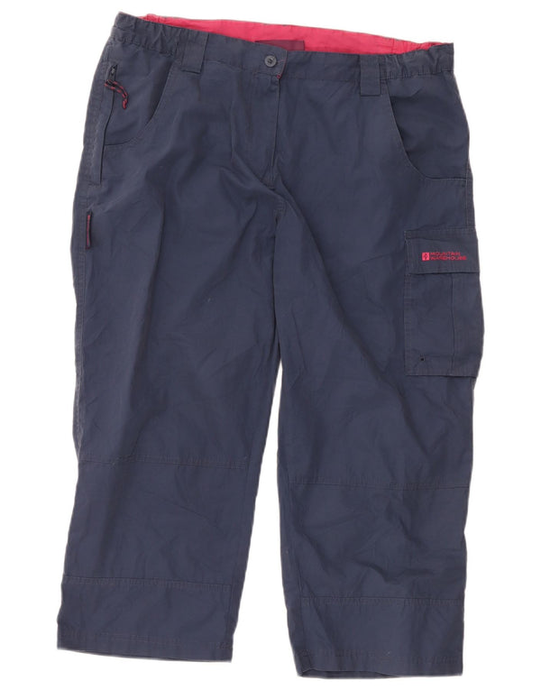 Mountain Warehouse Womens Capri Trousers UK 14 Large W36 L21 Navy Blue