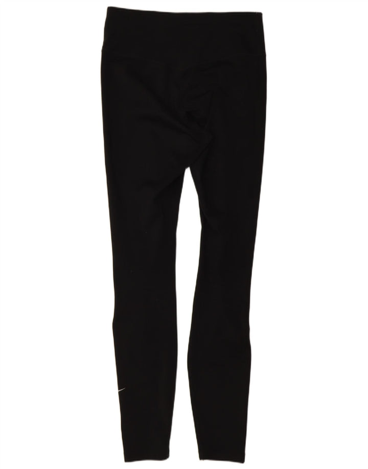 Nike Womens Dri Fit Leggings UK 8 Small Black Polyester