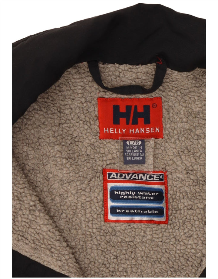 HELLY HANSEN Mens Windbreaker Jacket UK 40 Large Black Colourblock Nylon