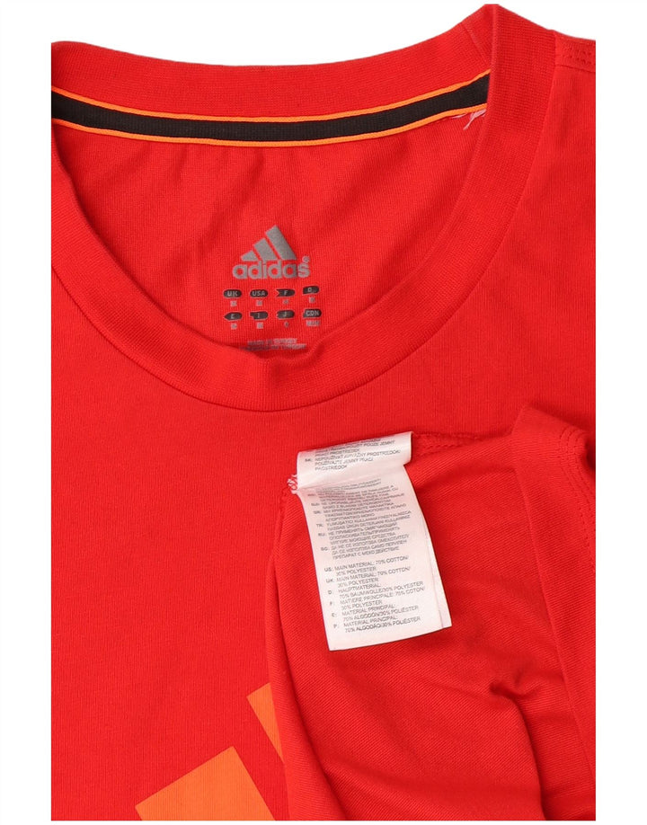 Adidas Mens T-Shirt Top Medium Red Cotton