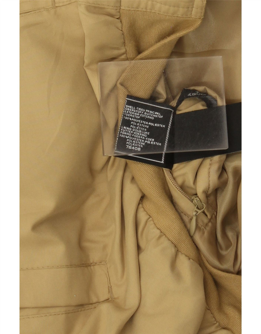 C & A Mens Bomber Jacket IT 58 4XL Beige Polyester