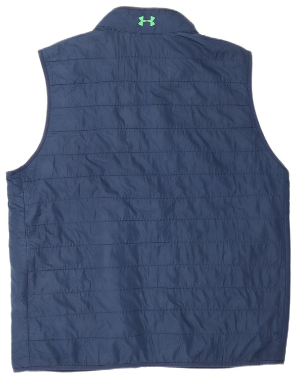 Under Armour Mens Loose Fit Reversible Gilet UK 42 XL Navy Blue