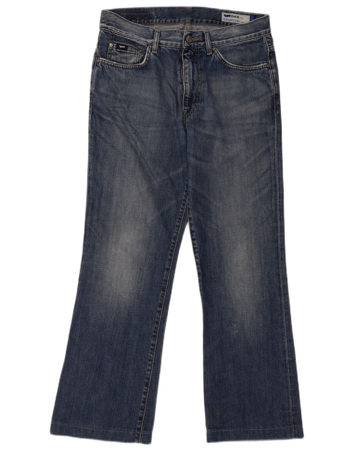 Gas Mens Bootcut Jeans W33 L29 Blue Cotton