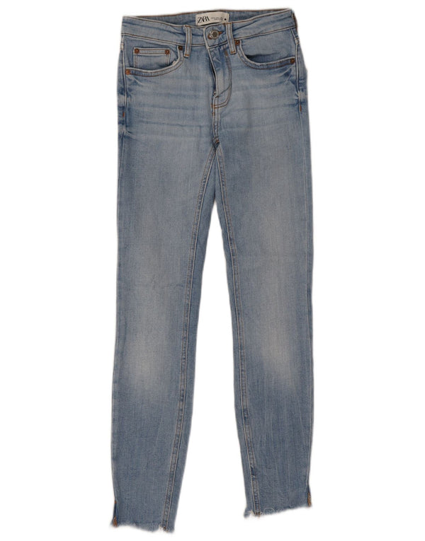 Zara Womens Skinny Jeans EU 34 2XS W24 L26 Blue Cotton