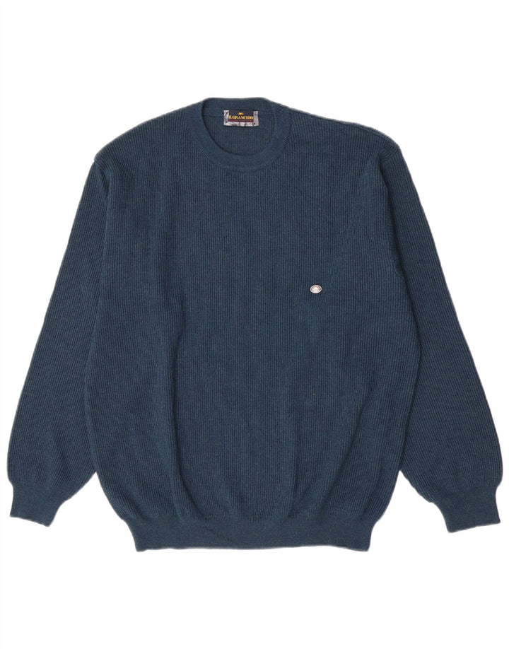 Il Granchio Mens Crew Neck Jumper Sweater Large Navy Blue