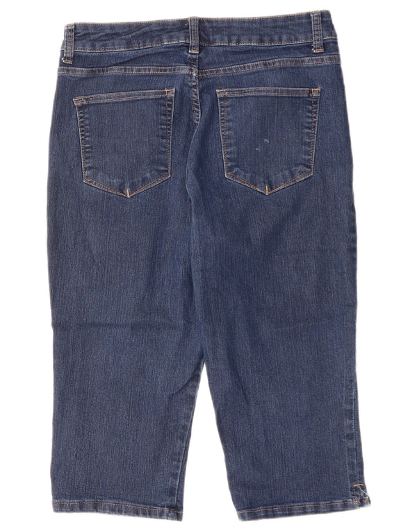LEE Womens Classic Fit High Waist Capri Jeans US 12 Large W30 L17 Blue