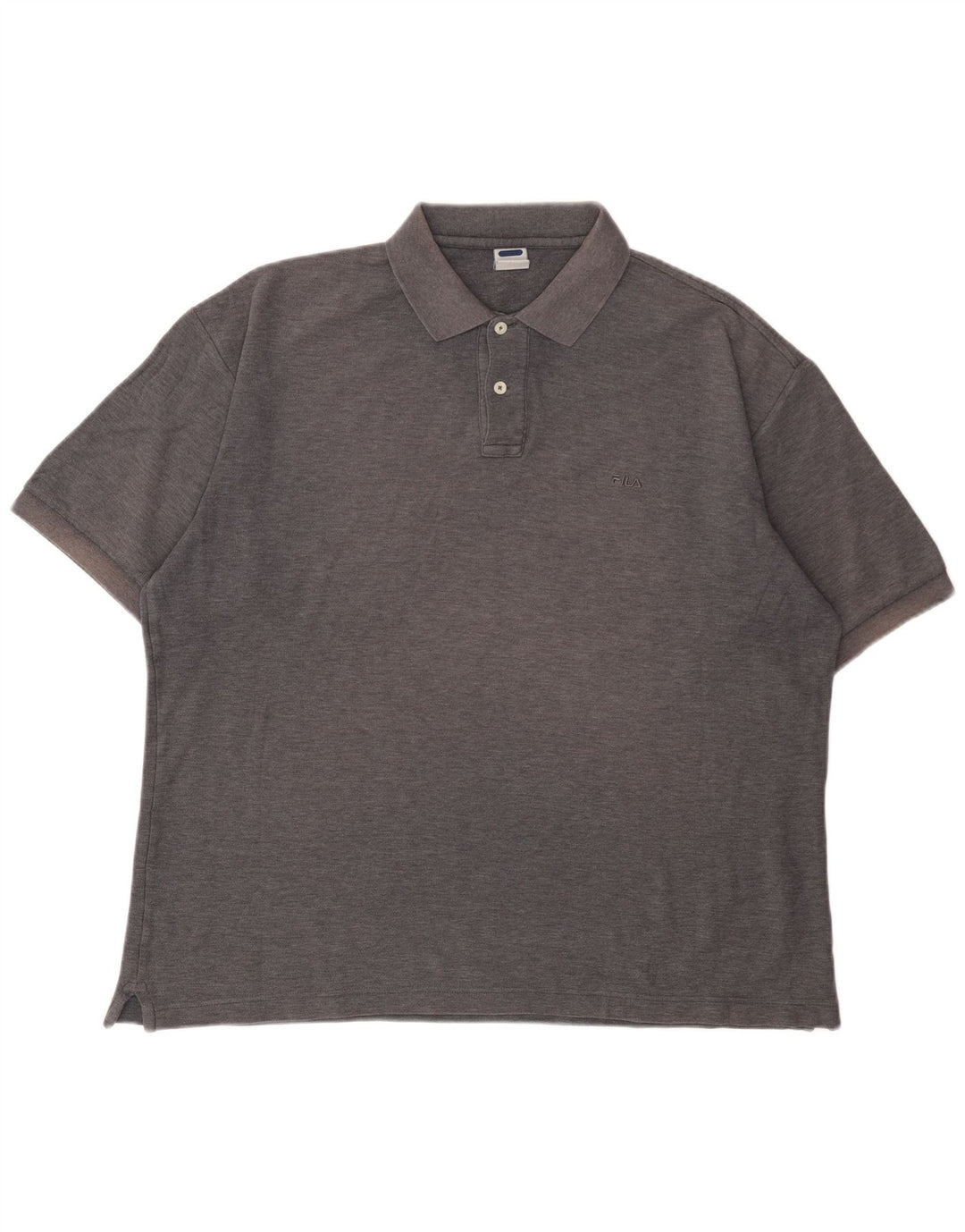 Fila Mens Polo Shirt IT 56 XL Grey Flecked Cotton