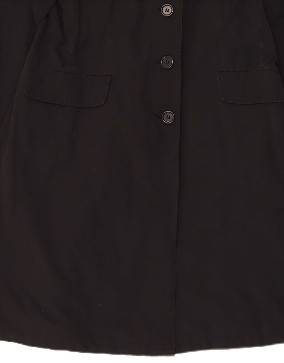 Aspesi Womens Overcoat UK 18 XL Black Cotton