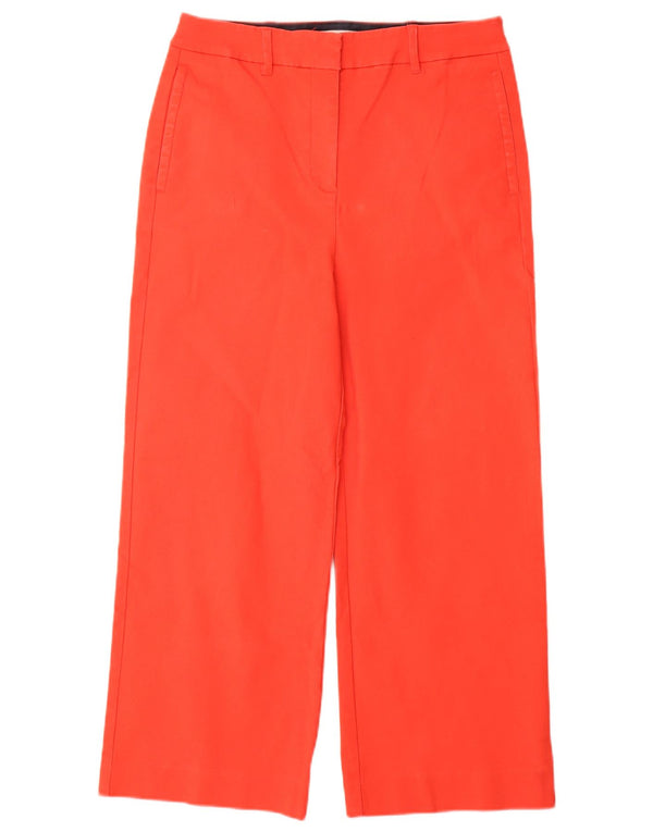 Boden Womens High Waist Loose Fit Chino Trousers UK 12 Medium W30 L26 Red