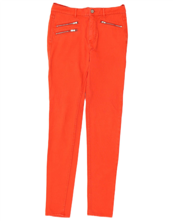FRENCH CONNECTION Womens Skinny Jeans UK 8 Small W25 L30  Orange Cotton