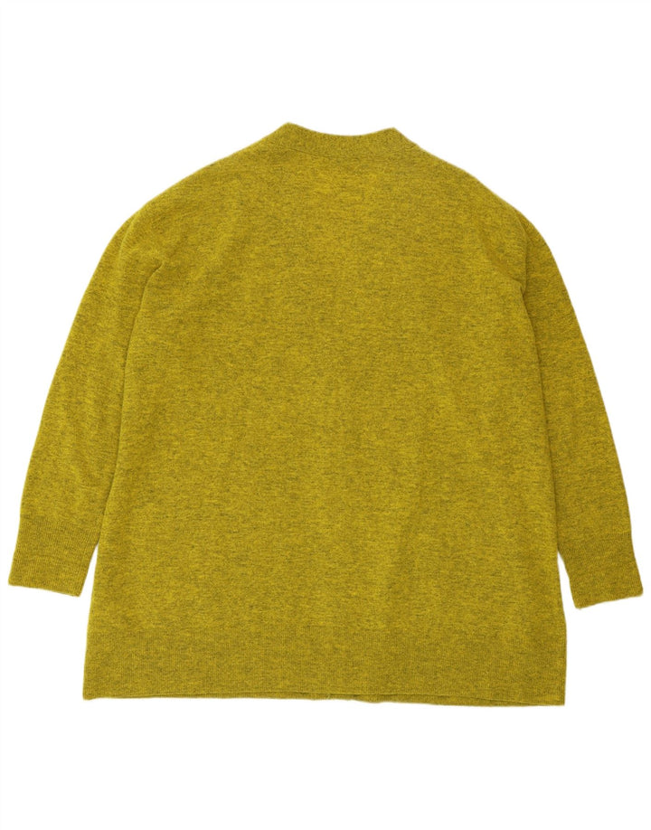 COS Womens Longline Oversized Cardigan Sweater UK 14 Medium Green Flecked