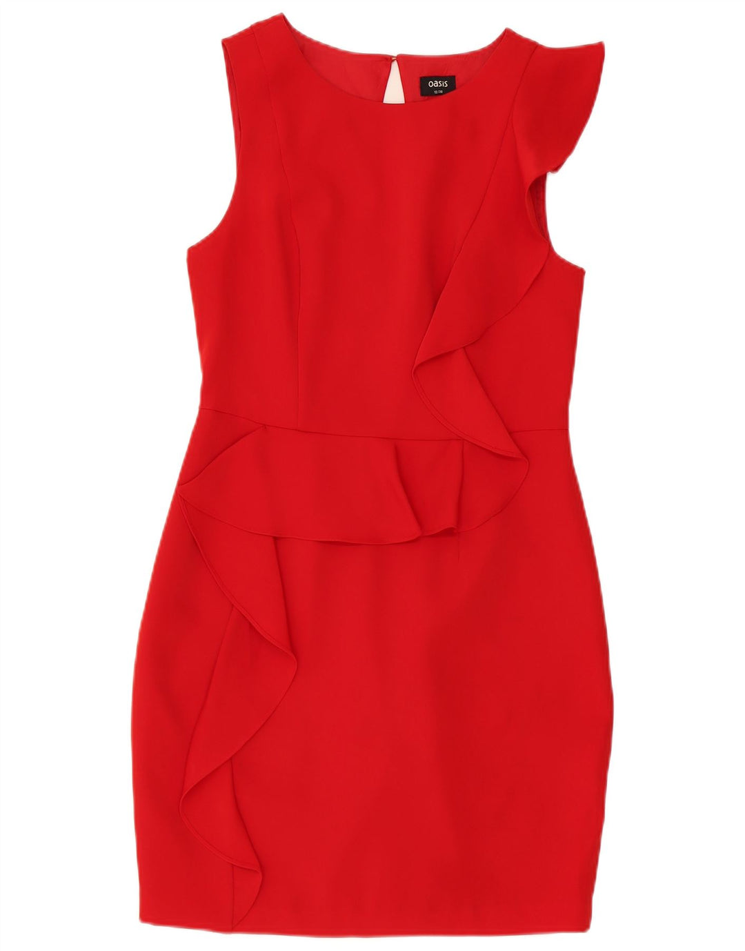 Oasis Womens Sleeveless Sheath Dress UK 12 Medium Red Polyester