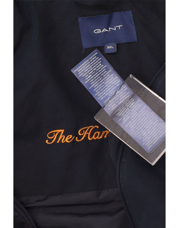 GANT Mens Bomber Jacket UK 46 3XL Navy Blue Polyester