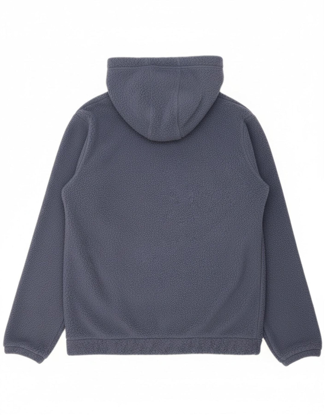 ADIDAS Womens Hooded Fleece Jumper UK 14 Medium Blue Polyester
