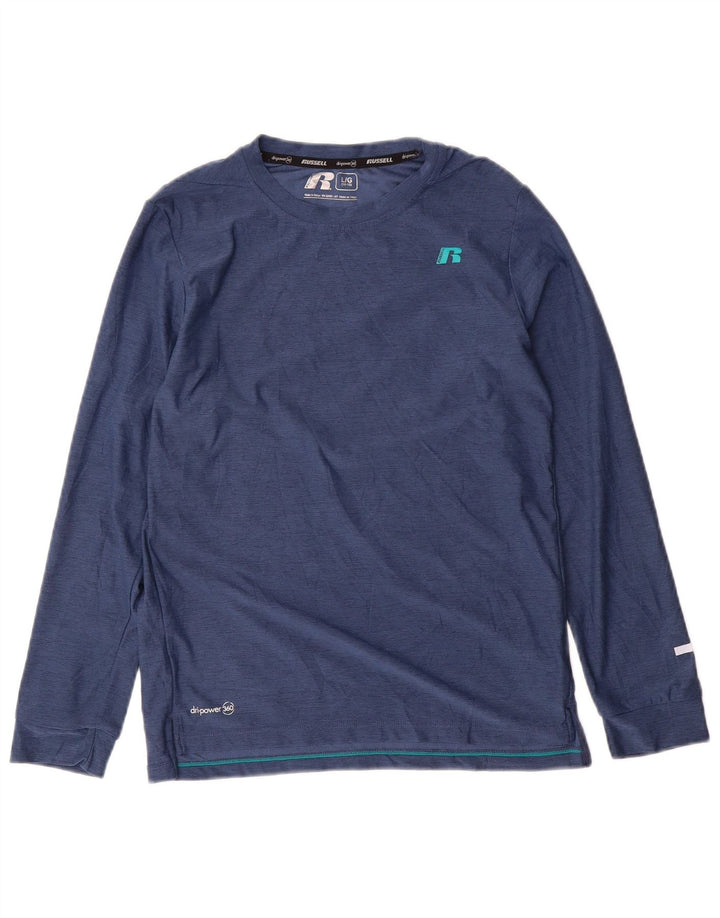 Russell Athletic Boys Dri-Power Top Long Sleeve 10-11 Years Large Navy Blue