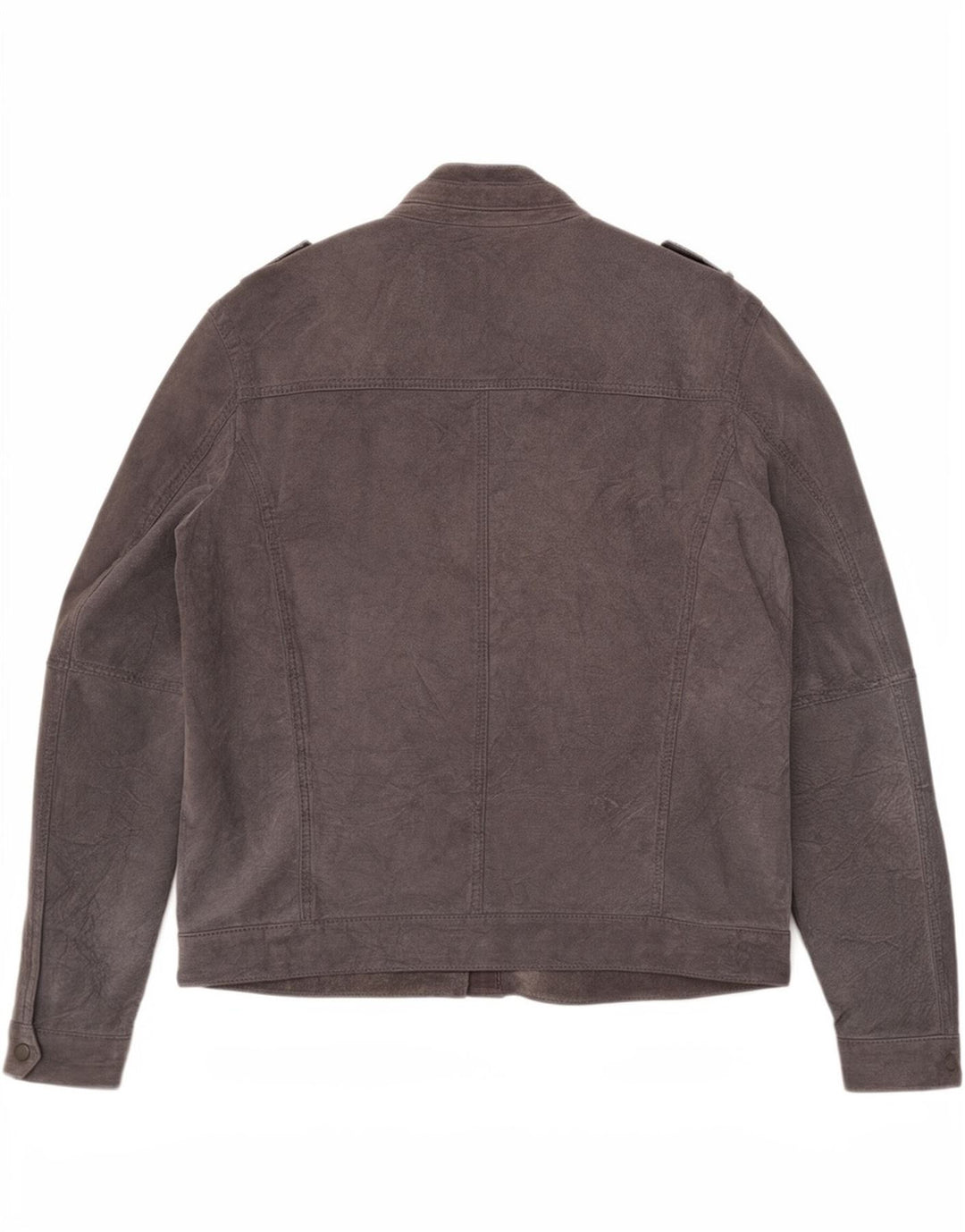 Conbipel Mens Military Leather Jacket IT 52 Large Grey Leather