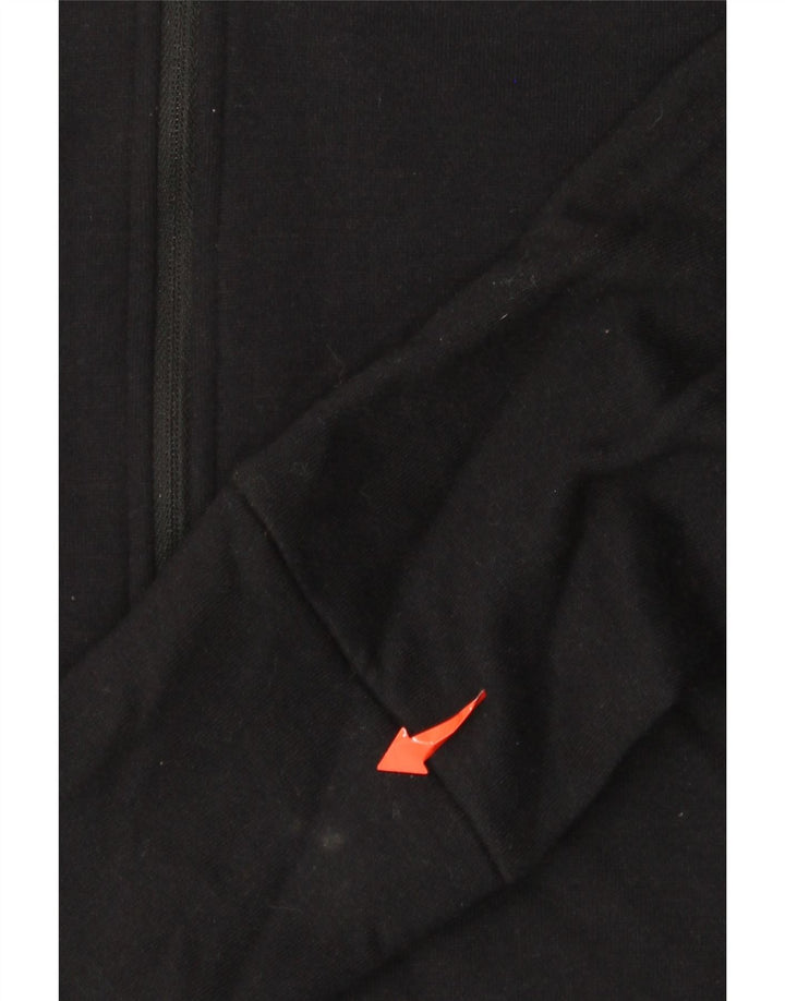 NIKE Womens Dri Fit Oversized Zip Hoodie Sweater UK 10 Small Black