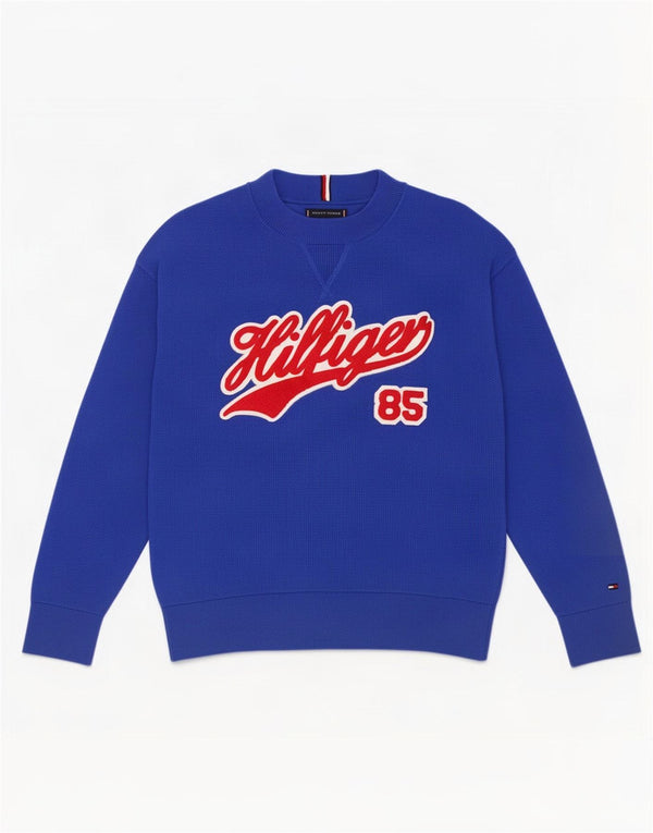 Tommy Hilfiger Boys Graphic Sweatshirt Jumper 11-12 Years Blue Cotton
